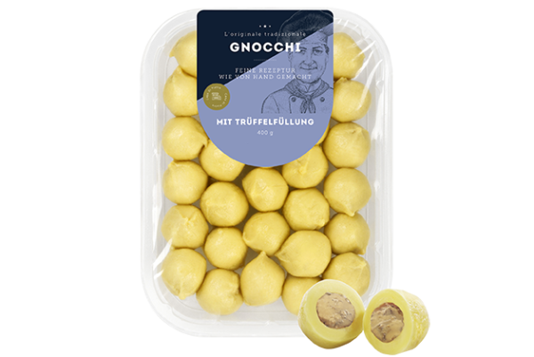 Ein Bild von Gnocchi gefüllt mit Trüffel der Marke Casa Di Pietro