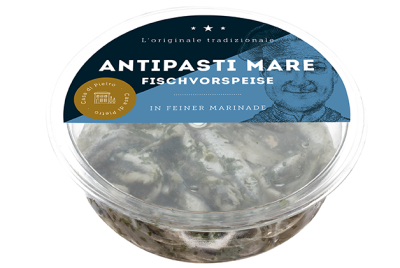 Ein Bild des Produktes Anchovis in Knoblauchmarinade der Marke Casa Di Pietro