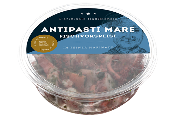 Ein Bild vom Meeresfrüchtesalat der Marke Casa Di Pietro