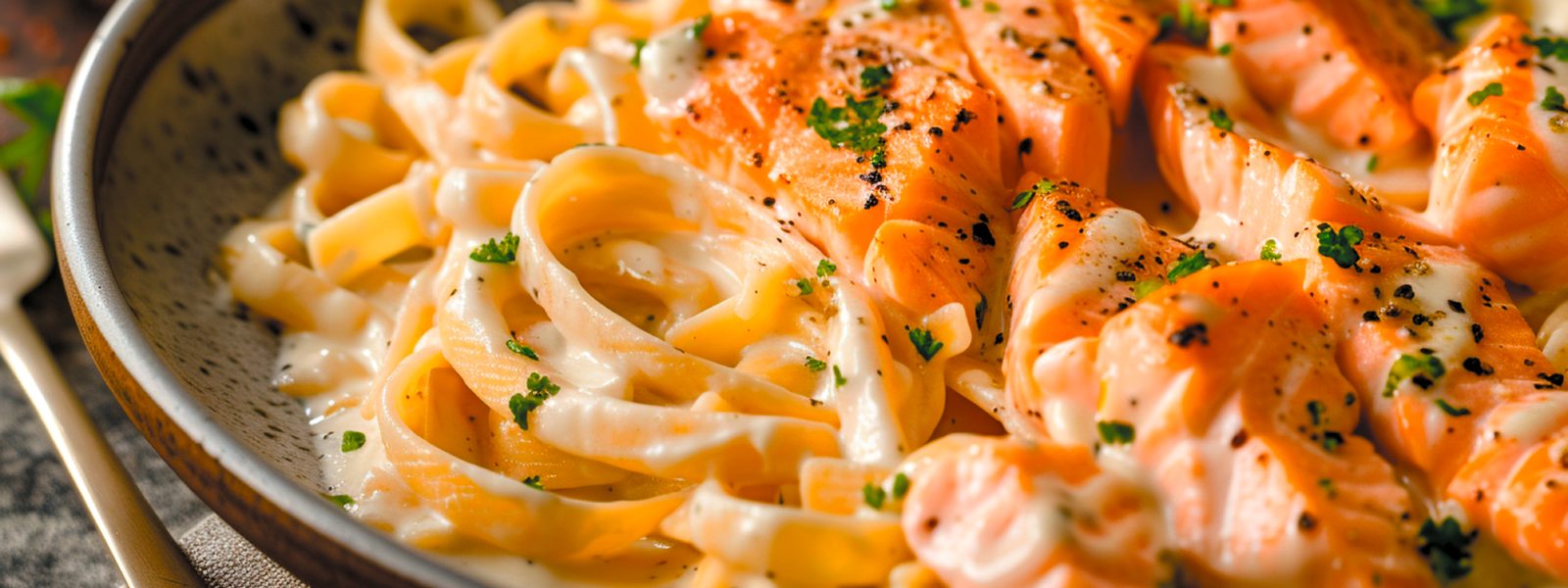 Ein Bild von Tagliatelle al Salmone der Marke Casa Di Pietro