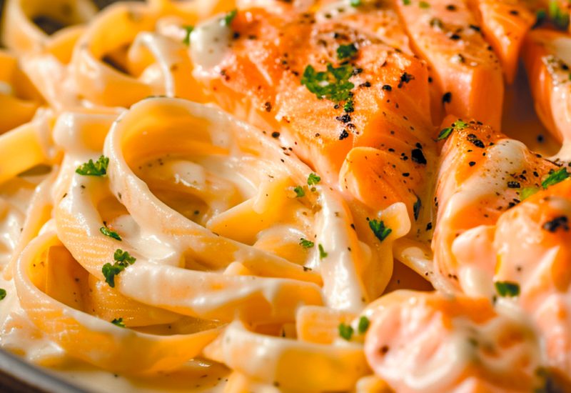 Ein Bild von Tagliatelle al Salmone der Marke Casa Di Pietro